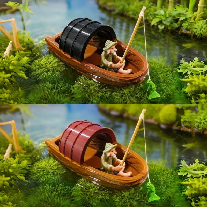 ホットセール-フローティングボートフィッシャーマンミニモデル - Aquarium Fish For Sale のレビューと価格