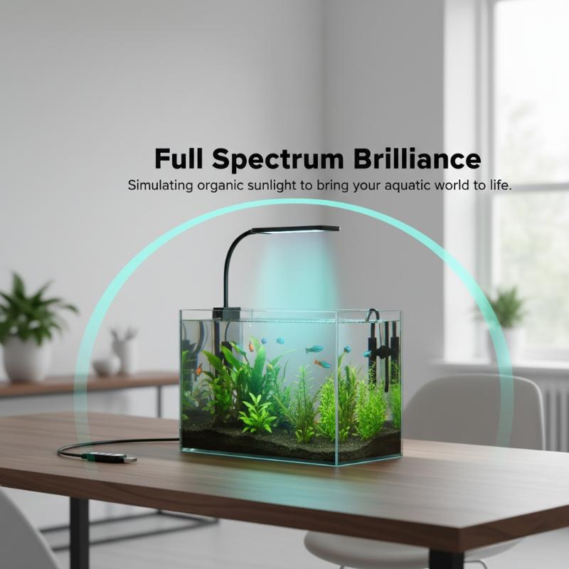 USB水槽クリップライトフレキシブルネックフルスペクトルLE - Aquarium Fish Usa のレビューと価格