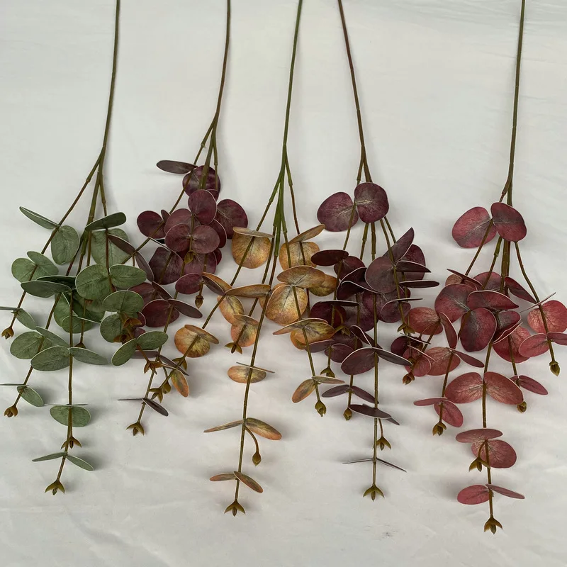 5 個の偽の緑の植物 3D 印刷ユーカリの葉ホームマネーデコ - Background Film 3D のレビューと価格